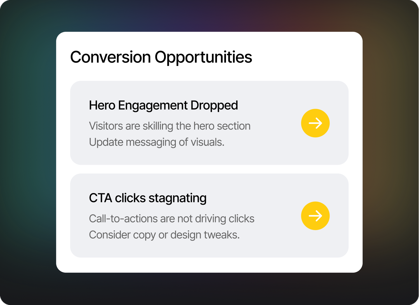 CRO opportunities feature